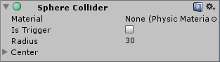 Radius is set automatically.