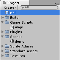 Prefab of our ball sprite.