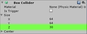 Size along Z axis should be pretty big.