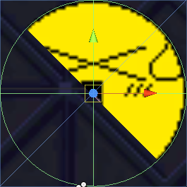 Part of the sprite is invisible.