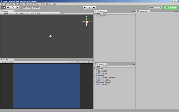 My unity editor layout.