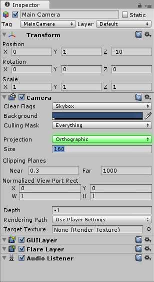 Setting properly the camera is important for 2D game.