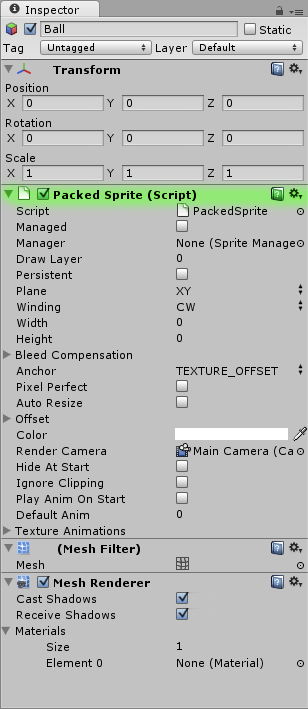 We're making the first use of Sprite Manager 2 here.