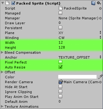 Portal sprite settings