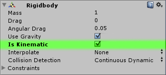 Check for the body to be kinematic.