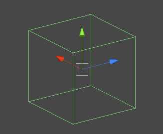 Box collider's gizmo.