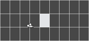 A cube aligned to the grid.