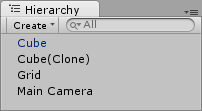 Cube(Clone) is not linked to any prefab.