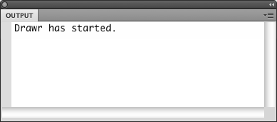 The Output panel